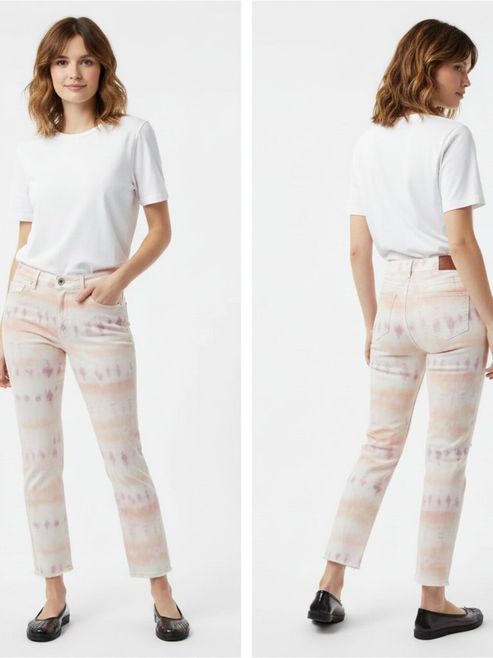 Else Women's Ankle Skinny Mid-Rise Jeans Wash Pastel Sunset 30